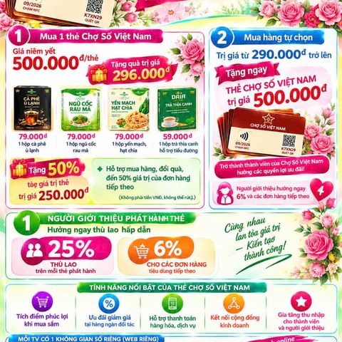 Thẻ chợ số và quà tặng/296.000đ